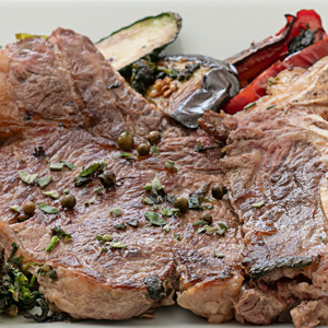 Ancient-style beef rib steak