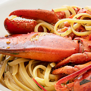 Linguine with lobster