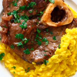 Ossobuco alla Milanese with risotto