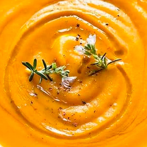 Pumpkin, potato and ginger soup